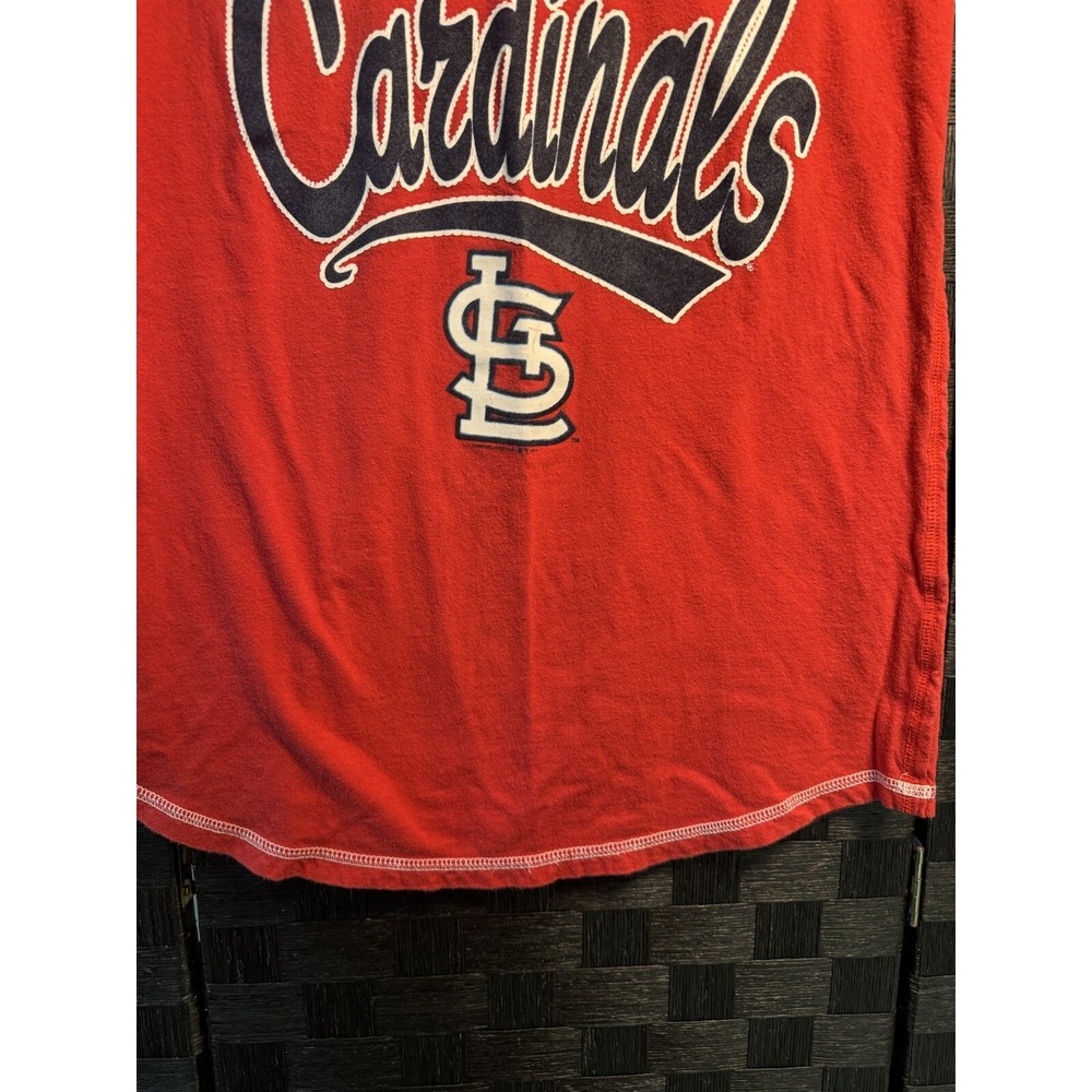 St. Louis Cardinals Womens Large Red Short Sleeve Raglan Sleeve V Neck - Picture 5 of 16